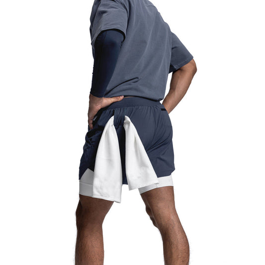 Korte sportbroek heren 2-in-1